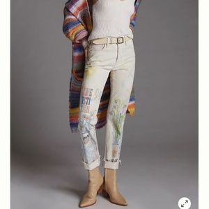 Mother Superior Ankle Cuff Straight Leg Jeans Anthropologie